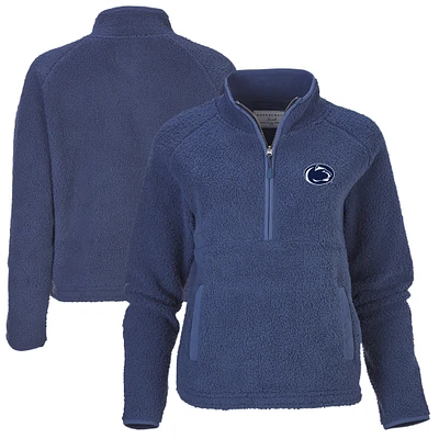 Women's Boxercraft Blue Penn State Nittany Lions Everest Raglan Fleece Half-Zip Sweatshirt