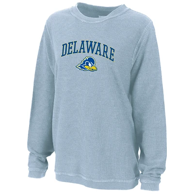 Women's Boxercraft Royal Delaware Fightin' Blue Hens Rally Corduroy Pullover Sweatshirt