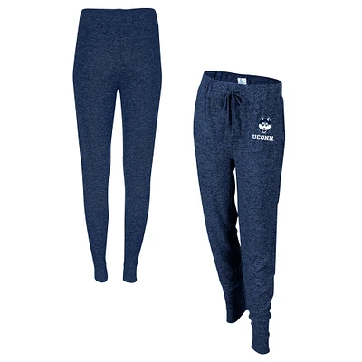 Women's Boxercraft Navy UConn Huskies Cuddle Tri-Blend Jogger Pants
