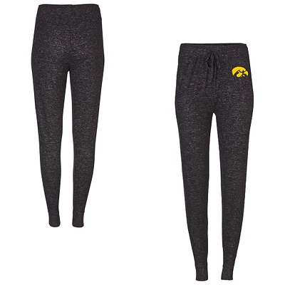 Women's Boxercraft Black Iowa Hawkeyes Cuddle Tri-Blend Jogger Pants