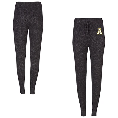 Women's Boxercraft Black Appalachian State Mountaineers Cuddle Tri-Blend Jogger Pants