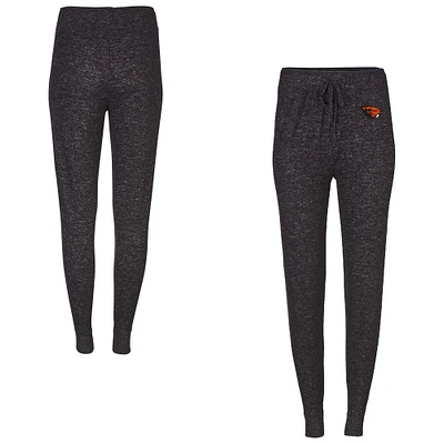 Women's Boxercraft Black Oregon State Beavers Cuddle Tri-Blend Jogger Pants