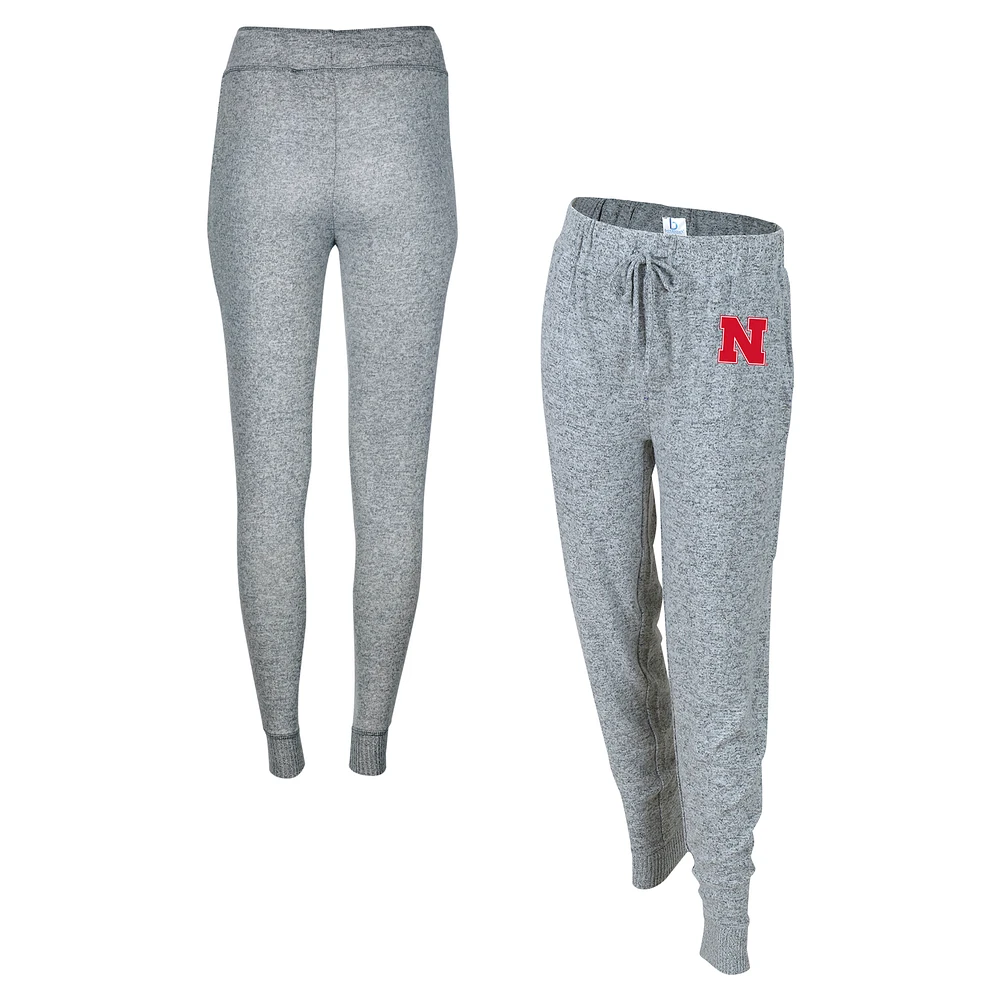 Women's Boxercraft Gray Nebraska Huskers Cuddle Tri-Blend Jogger Pants