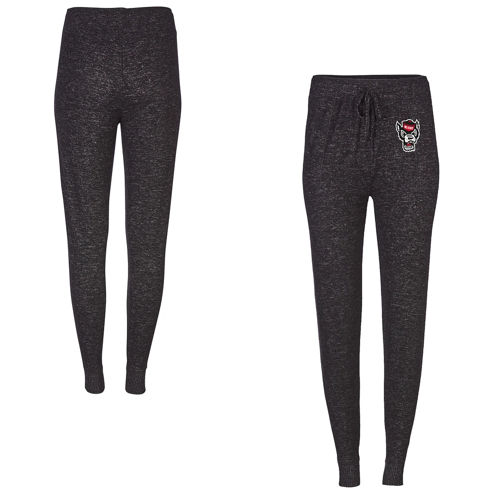 Women's Boxercraft Black NC State Wolfpack Cuddle Tri-Blend Jogger Pants