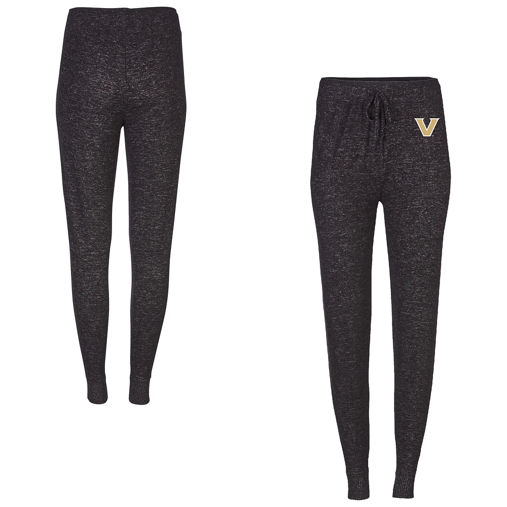 Women's Boxercraft Black Vanderbilt Commodores Cuddle Tri-Blend Jogger Pants