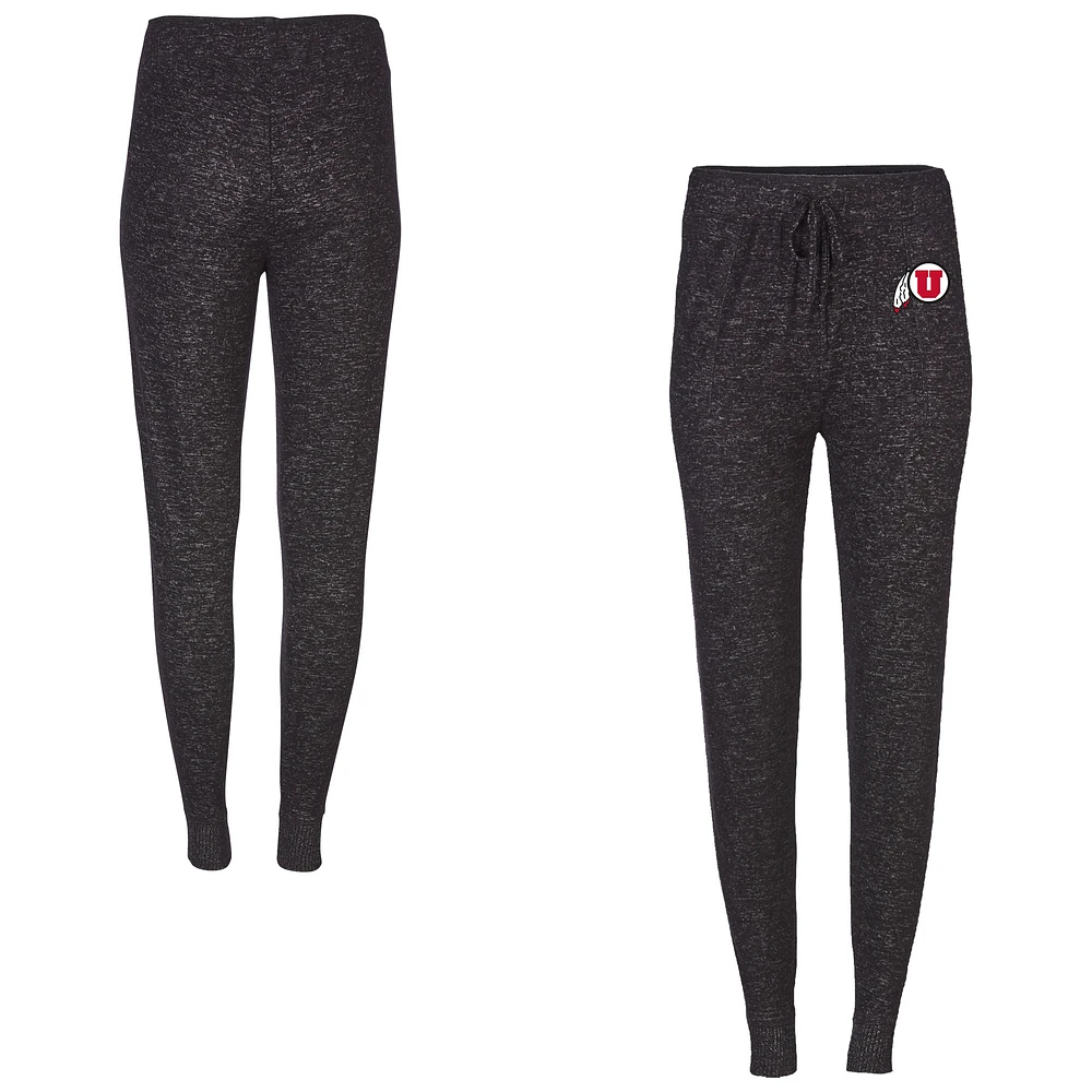 Women's Boxercraft Black Utah Utes Cuddle Tri-Blend Jogger Pants