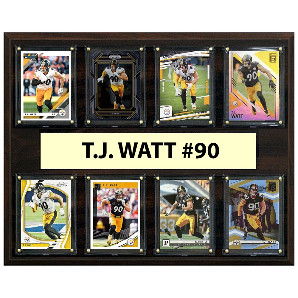 T.J. Watt Pittsburgh Steelers 12" x 15" Trading Card Plaque