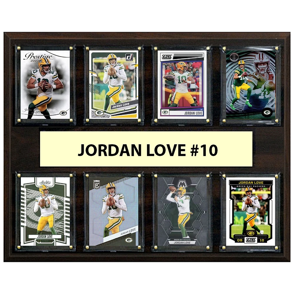 Jordan Love Green Bay Packers 12" x 15" Trading Card Plaque