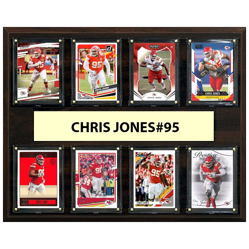 Chris Jones Kansas City Chiefs 12" x 15" Trading Card Plaque