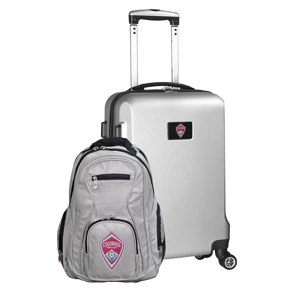 MOJO Silver Colorado Rapids Deluxe 2-Piece Backpack & Carry-On Set