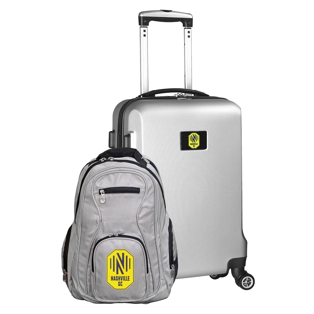 MOJO Silver Nashville SC Deluxe 2-Piece Backpack & Carry-On Set