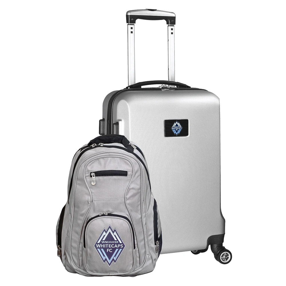 MOJO Silver Vancouver Whitecaps FC Deluxe 2-Piece Backpack & Carry-On Set