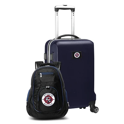 MOJO Navy New England Revolution Deluxe 2-Piece Backpack & Carry-On Set