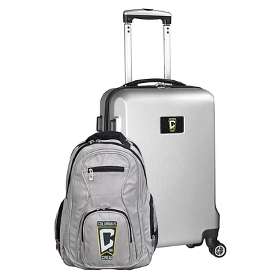 MOJO Silver Columbus Crew Deluxe 2-Piece Backpack & Carry-On Set