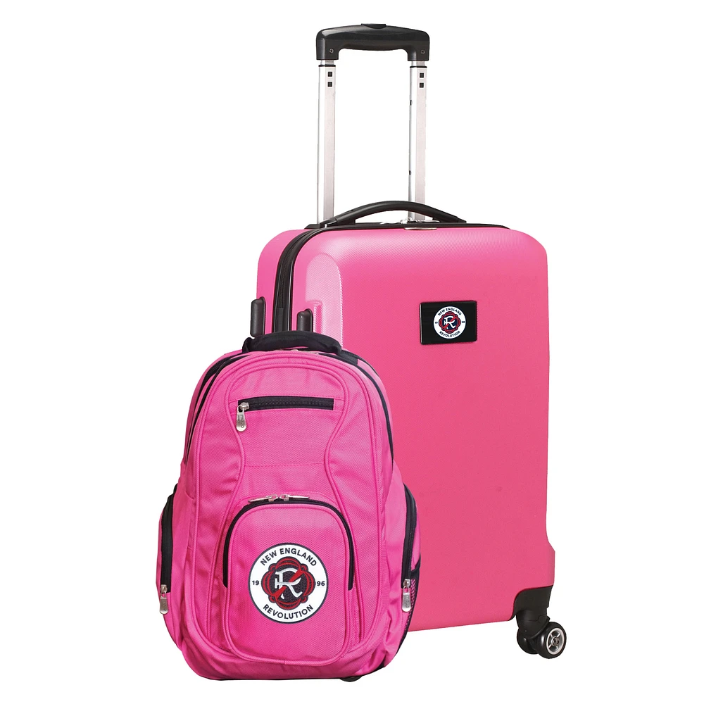 MOJO Pink New England Revolution Deluxe 2-Piece Backpack & Carry-On Set
