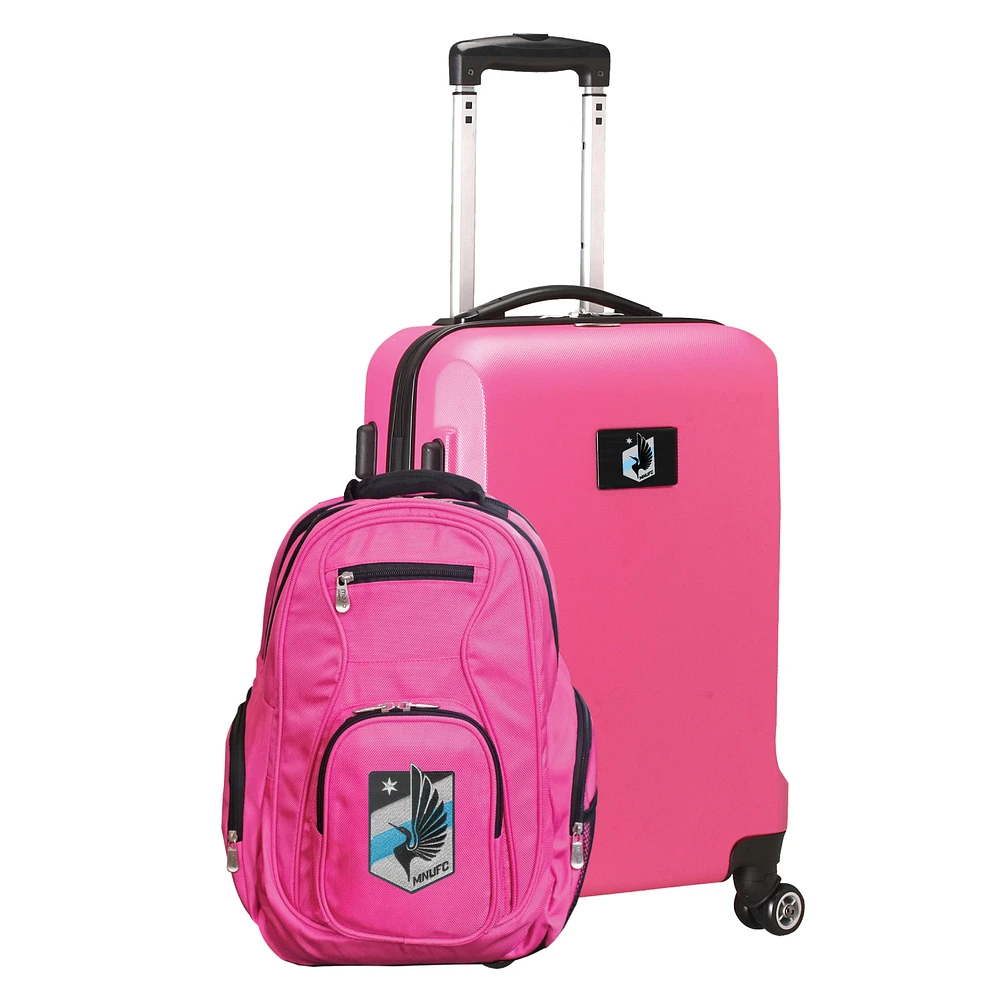 MOJO Pink Minnesota United FC Deluxe 2-Piece Backpack & Carry-On Set