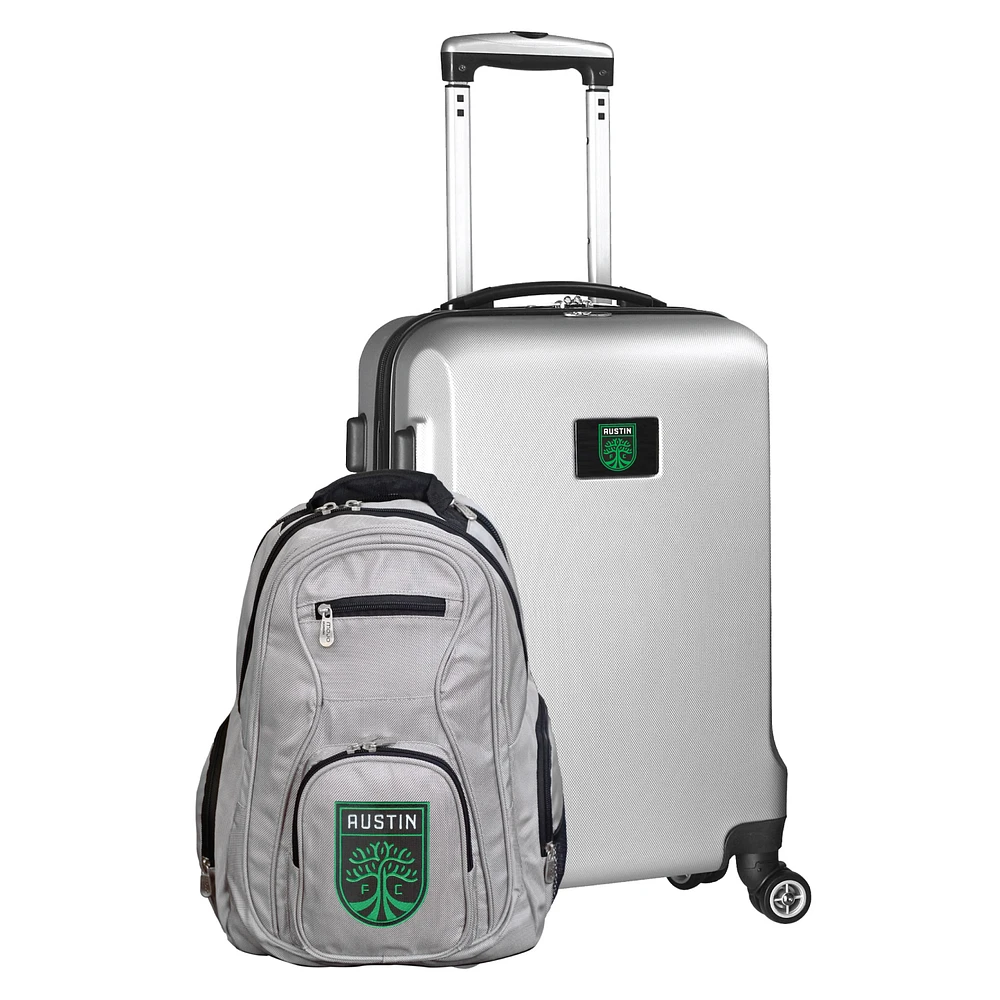 MOJO Silver Austin FC Deluxe 2-Piece Backpack & Carry-On Set