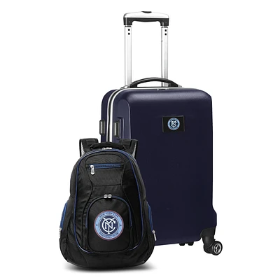 MOJO Navy New York City FC Deluxe 2-Piece Backpack & Carry-On Set