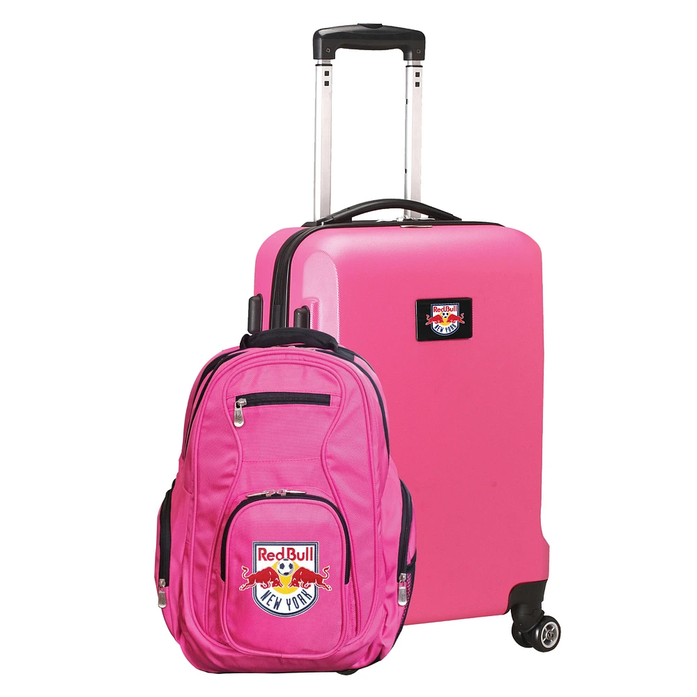 MOJO Pink New York Red Bulls Deluxe 2-Piece Backpack & Carry-On Set