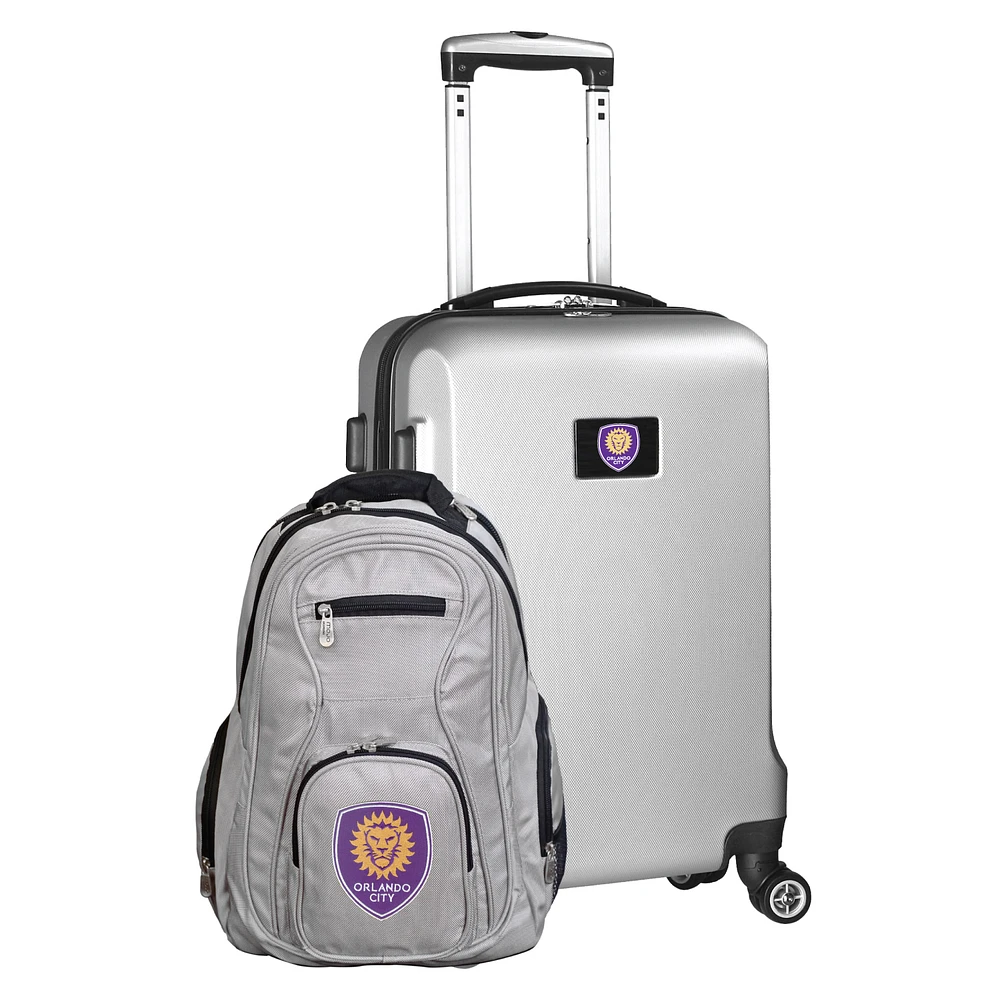 MOJO Silver Orlando City SC Deluxe 2-Piece Backpack & Carry-On Set