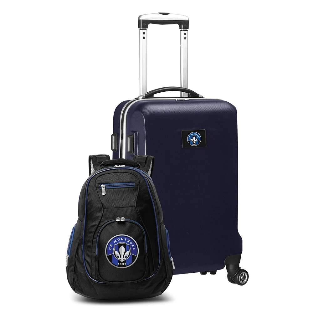 MOJO Navy CF Montreal Deluxe 2-Piece Backpack & Carry-On Set