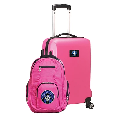 MOJO Pink CF Montreal Deluxe 2-Piece Backpack & Carry-On Set