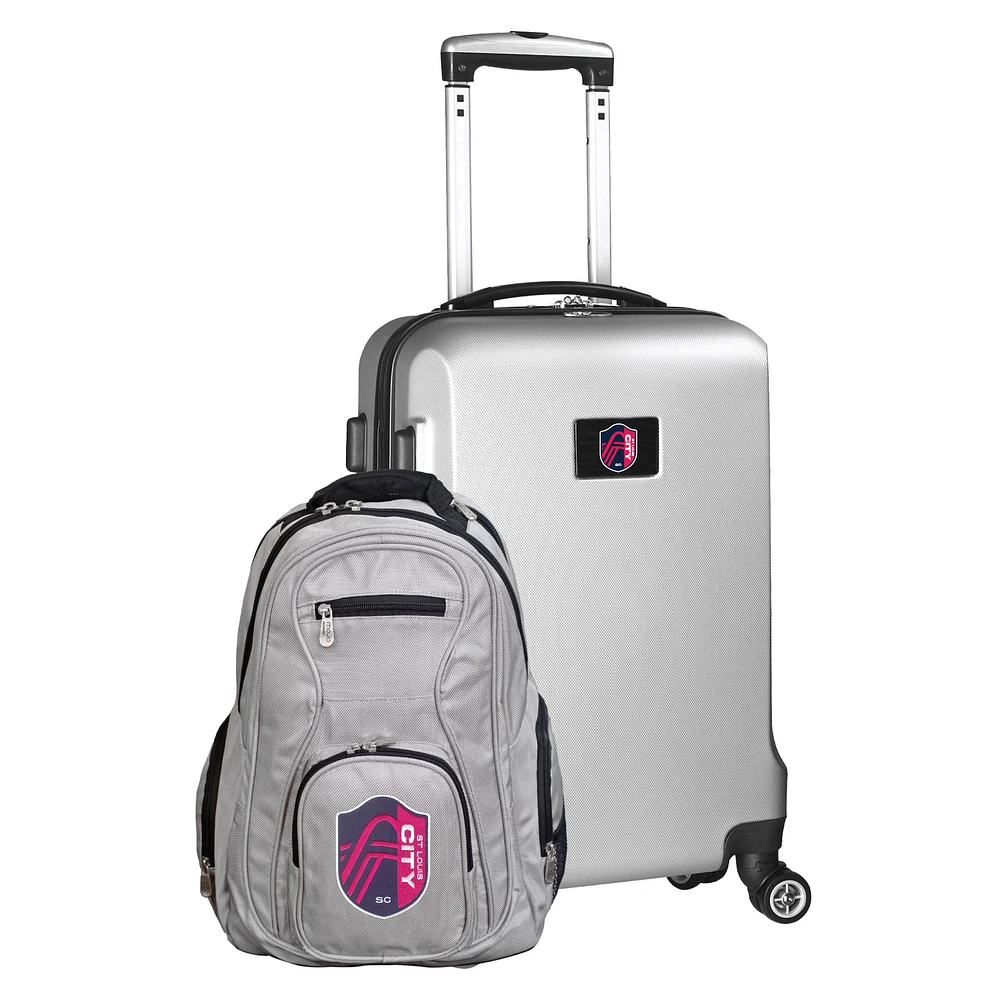 MOJO Silver St. Louis City SC Deluxe 2-Piece Backpack & Carry-On Set