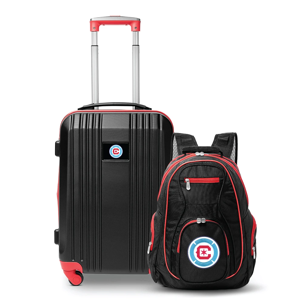 MOJO Chicago Fire Two-Piece Premium Backpack & Carry-On Set
