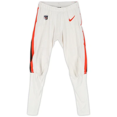 Elijah Moore Cleveland Browns Player-Issued White Nike Pants from the 2023-24 NFL Season