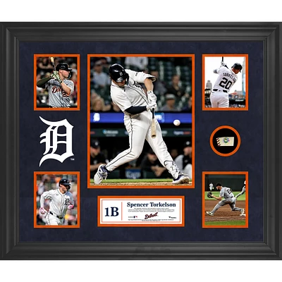Spencer Torkelson Detroit Tigers Framed 5-Photo Collage with a Piece of Game-Used Ball