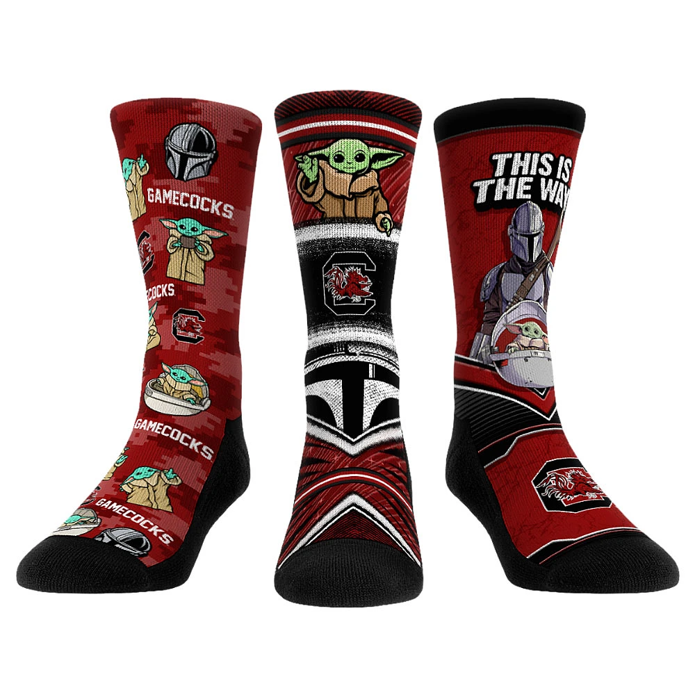 Unisex Rock Em Socks South Carolina Gamecocks The Mandalorian 3-Pack Crew