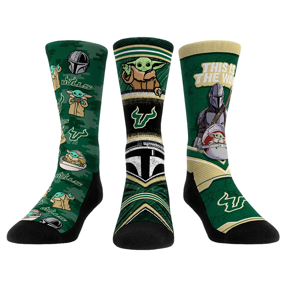 Unisex Rock Em Socks South Florida Bulls The Mandalorian 3-Pack Crew