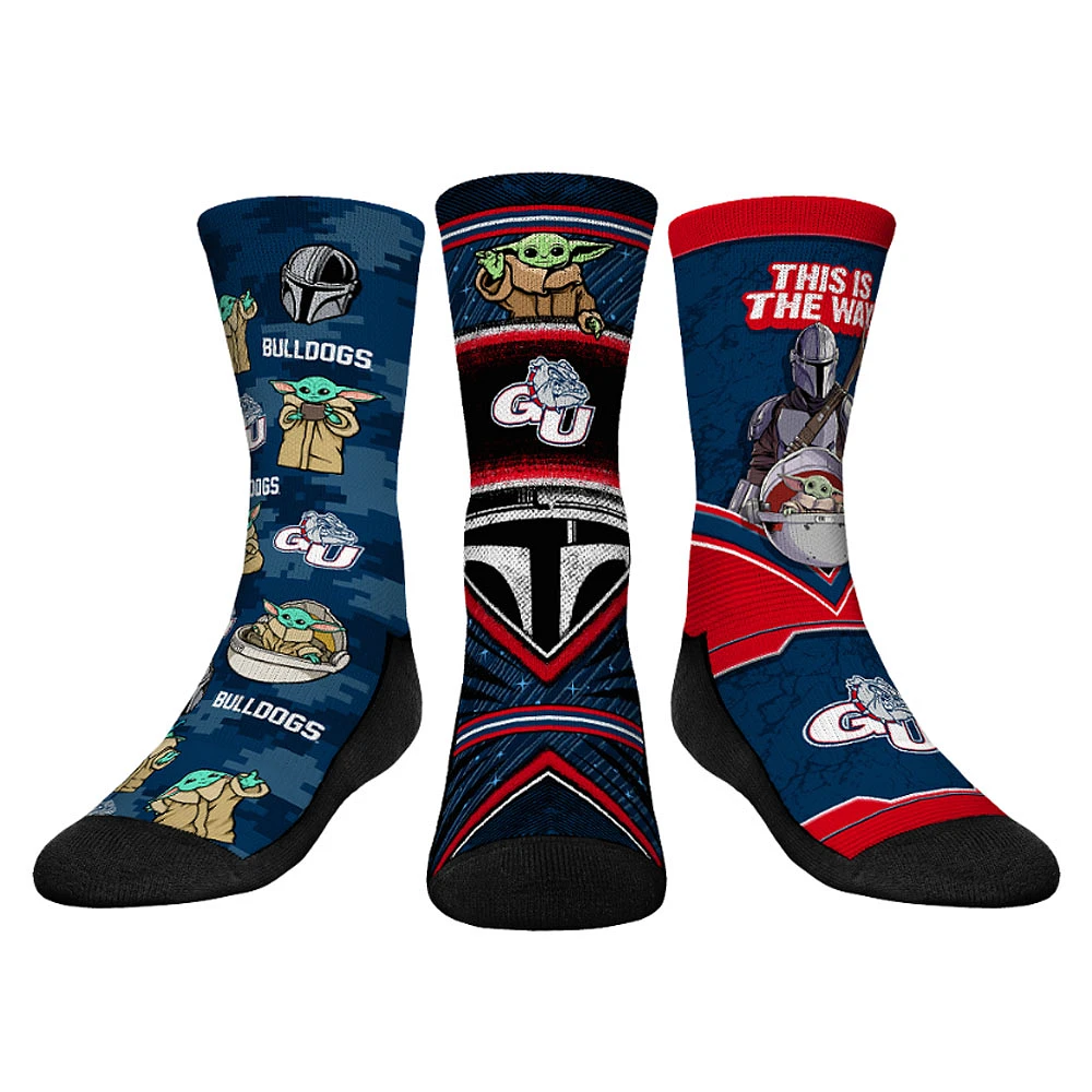 Youth Rock Em Socks Gonzaga Bulldogs The Mandalorian 3-Pack Crew