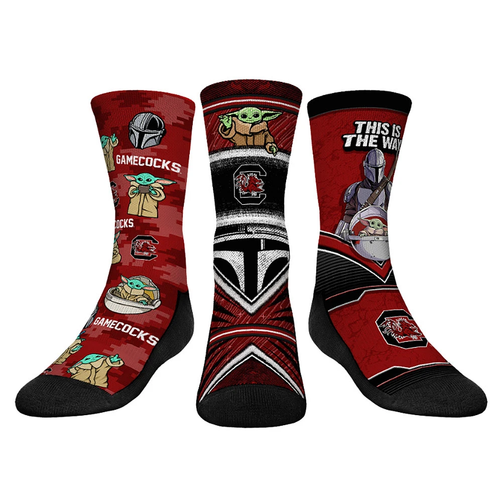 Youth Rock Em Socks South Carolina Gamecocks The Mandalorian 3-Pack Crew