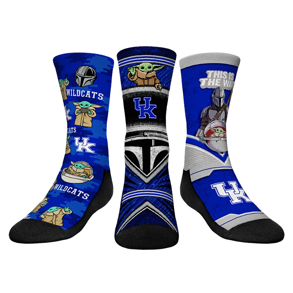 Youth Rock Em Socks Kentucky Wildcats The Mandalorian 3-Pack Crew