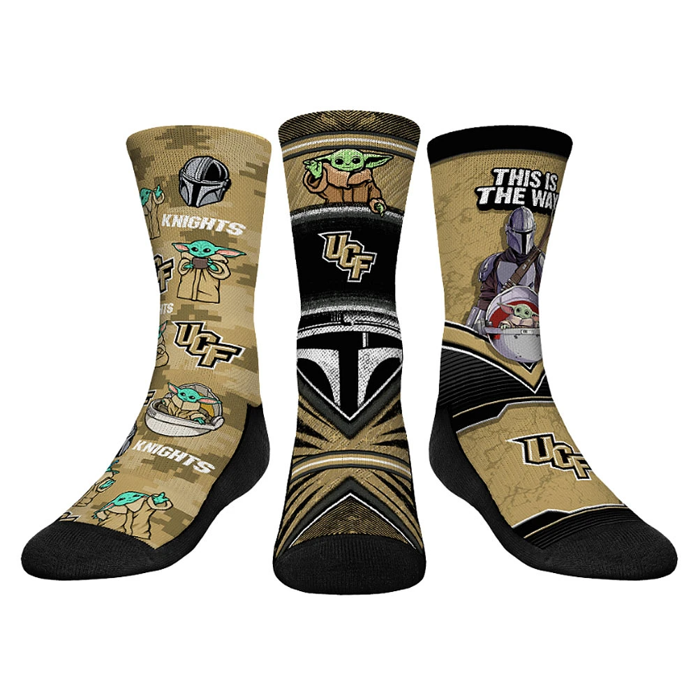 Youth Rock Em Socks UCF Knights The Mandalorian 3-Pack Crew