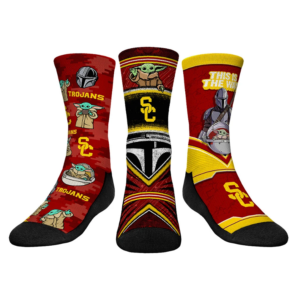 Youth Rock Em Socks USC Trojans The Mandalorian 3-Pack Crew