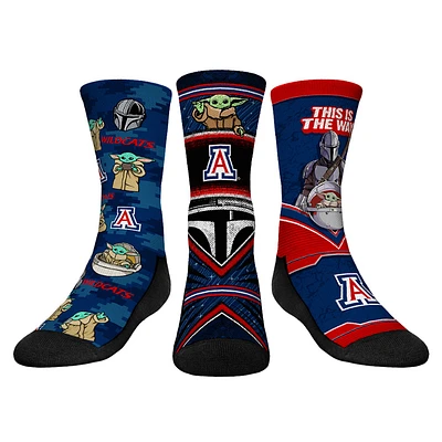 Youth Rock Em Socks Arizona Wildcats The Mandalorian 3-Pack Crew