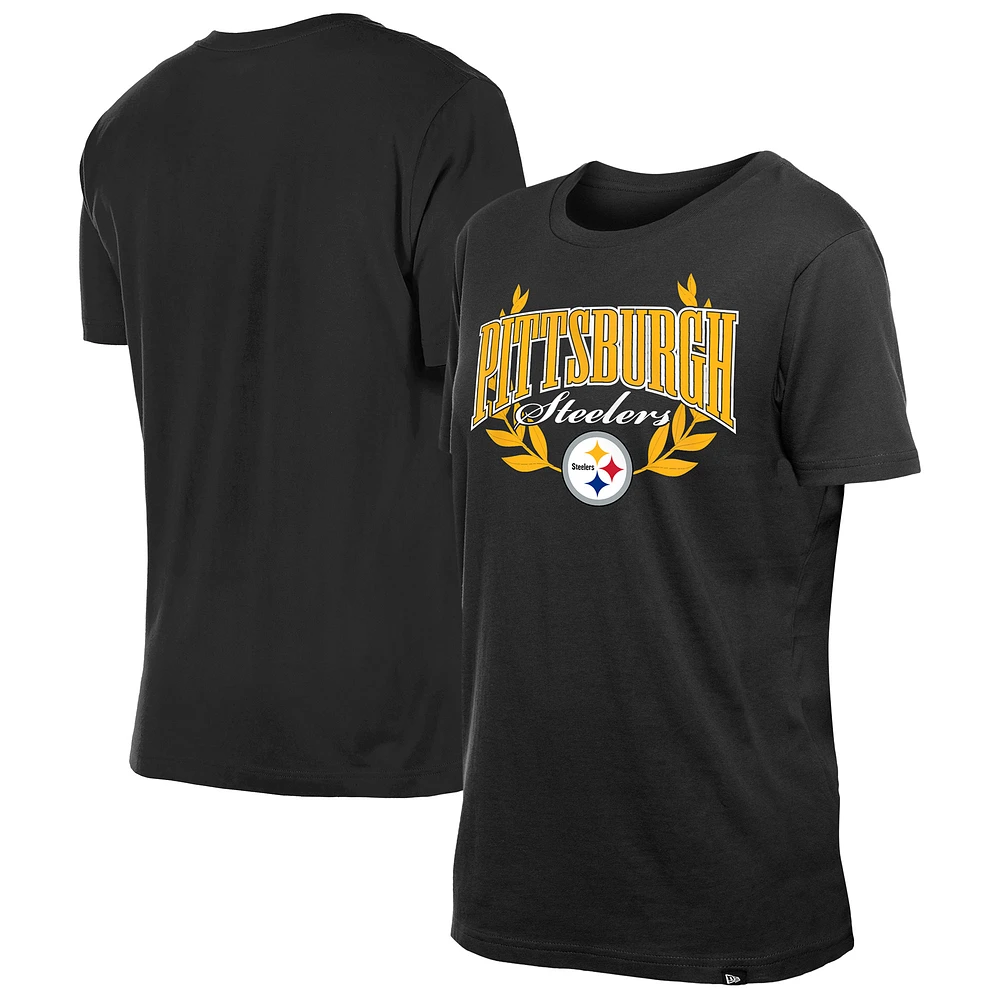 Women's New Era Black Pittsburgh Steelers 2025 NFL Draft T-Shirt