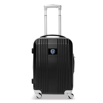 MOJO Sporting Kansas City Hardcase Carry On Two-Toned Spinner Luggage