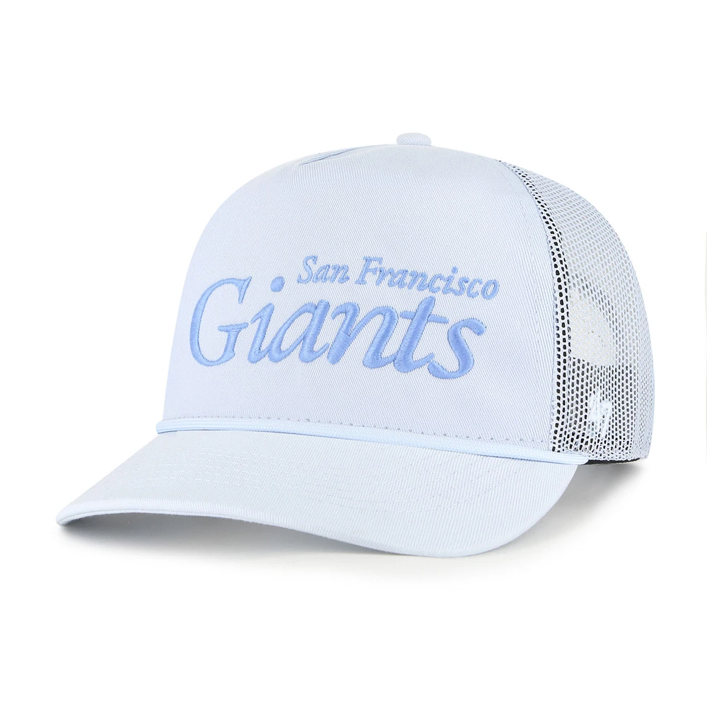 Men's '47 Light Blue San Francisco Giants Foundation Script Hitch Adjustable Trucker Hat
