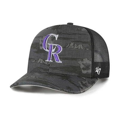 Men's '47 Black Colorado Rockies Fiji Trucker Adjustable Hat
