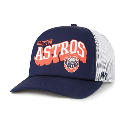 Men's '47 Navy Houston Astros Meander Foam Trucker Snapback Hat