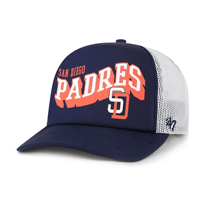 Men's '47 Navy San Diego Padres Meander Foam Trucker Snapback Hat