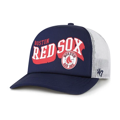 Men's '47 Navy Boston Red Sox Meander Foam Trucker Snapback Hat