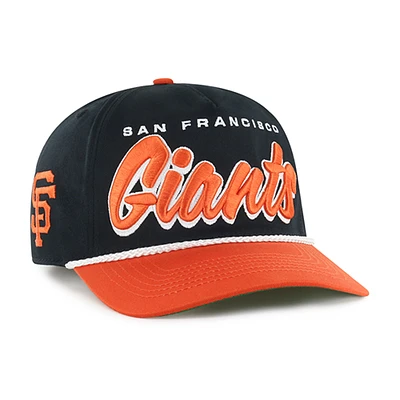 Men's '47 Black San Francisco Giants Dropshadow Rope Hitch Adjustable Hat