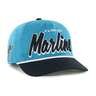Men's '47 Teal Miami Marlins Dropshadow Rope Hitch Adjustable Hat