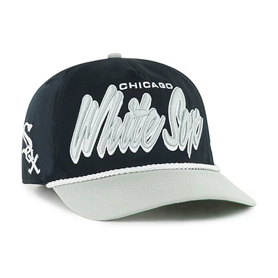 Men's '47 Black Chicago White Sox Dropshadow Rope Hitch Adjustable Hat