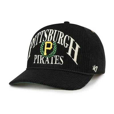Men's '47 Black Pittsburgh Pirates Pitchout Rope Hitch Adjustable Hat