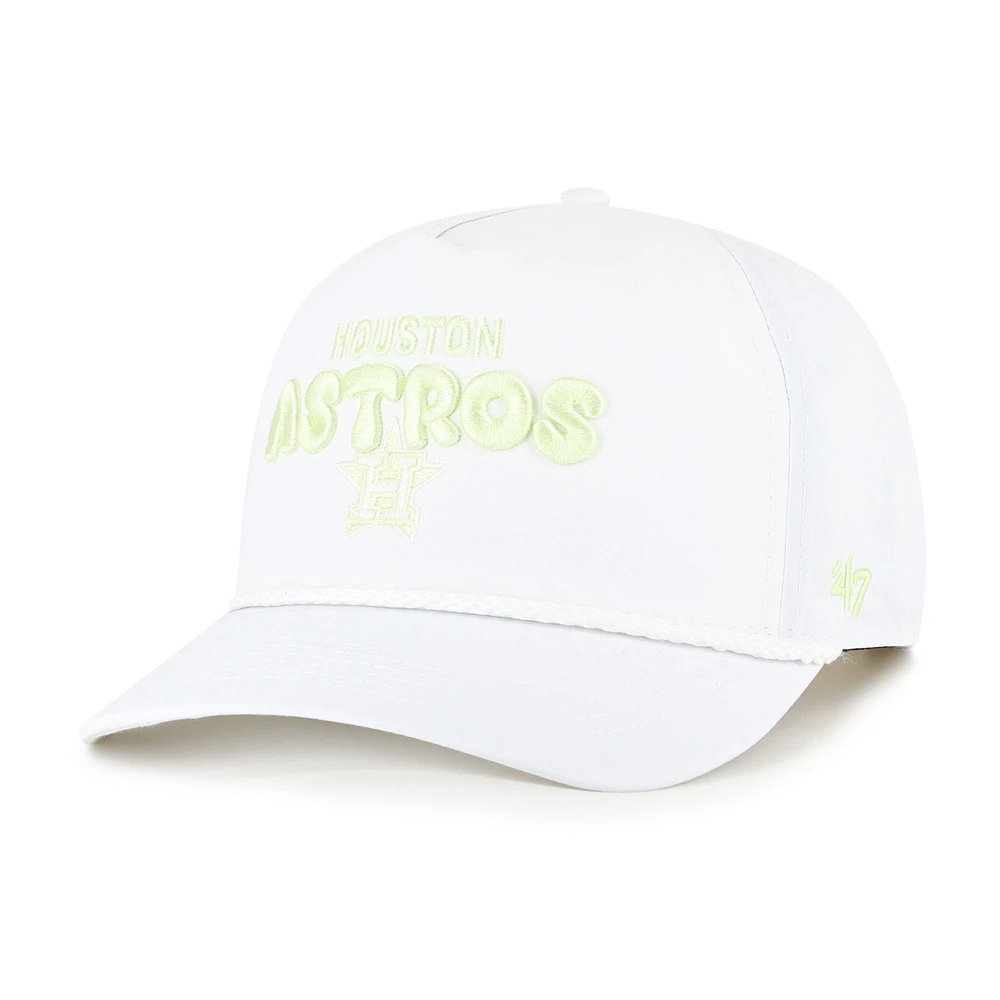 Women's '47 White Houston Astros Bright Side Adjustable Hitch Hat